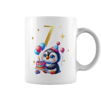 Children's Birthday 7 Girl Penguin Animals Party 7 Years Old Tassen - Geschenkecke