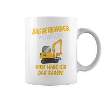 Children's Digger Driver Marlon Construction Site With Name Children's 80 Tassen - Geschenkecke