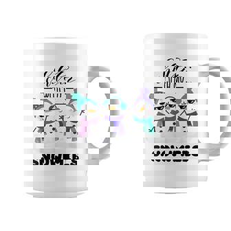 Chillin With My Snowmies Funny Christmas Pajamas Xmas Gifts Graphic Print Coffee Mug - Monsterry
