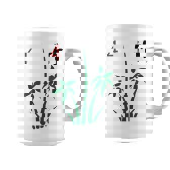 Chinese Mahjong Mah Jong Game Tiles Character Flower Four Graphic Print Coffee Mug - Monsterry