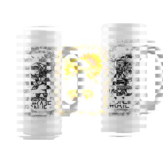 Cna Life Messy Hair Bun Sunflower Mother's Day Coffee Mug - Seseable