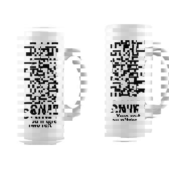 Código De Baile Qr Trump Scan Me You Won't Regret It Taza de café - Regaloses