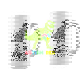 Cool T-Rex Dino Strong And Kind Autism SHIRT Autistic Boy Graphic Print Coffee Mug - Monsterry