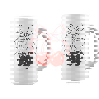 Coqueta Lazos Con Cerezas Linda Chica Taza de café - Regaloses