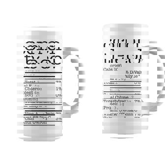 Corn On The Cob Nutrition Facts Thanksgiving Christmas Food Graphic Print Coffee Mug - Monsterry