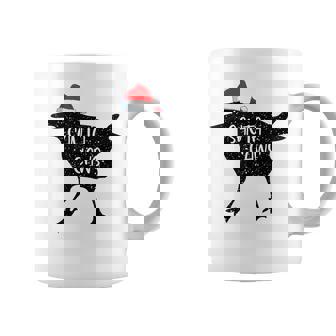 Crow Santa Christmas Santa Caws Bird Pajamas Xmas Graphic Print Coffee Mug - Monsterry