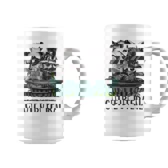 Cute But Feral Raccoon Racoon Possum Opossum For Girl Boy Graphic Print Coffee Mug - Monsterry