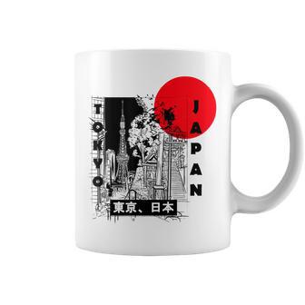 Da Japon Esthétique Rétro Bande Dessiné Cadeau Silhouette Tokyo Gris Adulte S Eu Small Regular Petite Col Officier Manche Courte 1 Count Tasse - Cadeauxyz