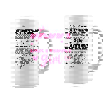 Daddy Of The Birthday Girl Groovy Pink Birthday Coffee Mug | Seseable CA
