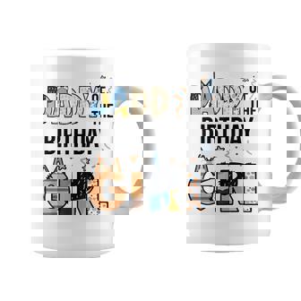 Daddy Of The Birthday Girl Party Blue Dog Lover Matching Coffee Mug - Monsterry