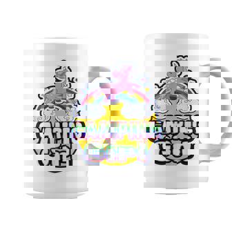 De Camping Para Niña Diseño De Unicornio Arcoíris Taza de café - Regaloses