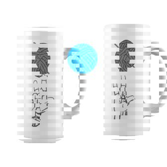 Deaf Pride I Love Crochet Hand Heart Sign Language ASL Graphic Print Coffee Mug - Monsterry