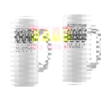 Dill With It Canned Pickle Coquette Bows Girl Coffee Mug - Seseable