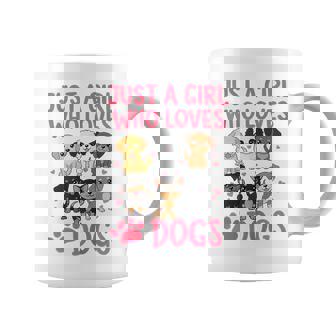 Dogs Cute Just A Girl Who Loves Dogs Coffee Mug - Monsterry