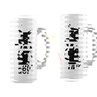 Drôle De Chat Noir Avec Un Couteau Tasse - Cadeauxyz