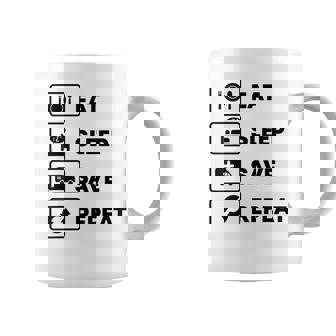 Eat Sleep Save Repeat Ambulancia Conductor Primeros Auxilios Rescate Regalo Taza de café - Regaloses