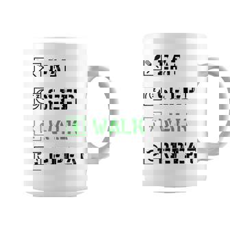 Eat Sleep Walk Repeat Walker Walking Exercise Premium Graphic Print Coffee Mug - Monsterry