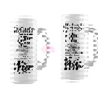 My Favorite Chef Calls Me Mom Flowers Coffee Mug | Mazezy