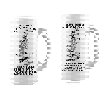 I Am A Fish Man Born To Swim Ocean Is A Fuck Graphic Print Coffee Mug - Monsterry