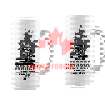 Never Forget Freedom Convoy 2022 – Canadian Trucker Heroes Graphic Print Coffee Mug - Monsterry