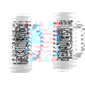 Freedom Vibes 4th Of July America Independence Men Kid USA Graphic Print Coffee Mug - Monsterry