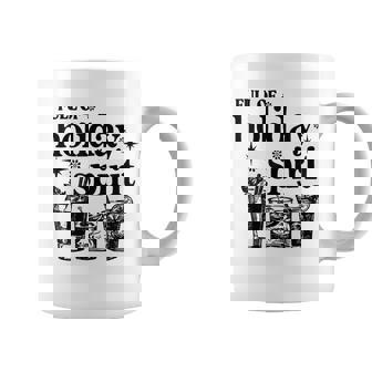 Full Of Holiday Spirit Christmas Graphic Print Coffee Mug - Monsterry
