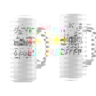 It's Ok To Be Different Apple Teacher Autism Awareness Coffee Mug - Seseable