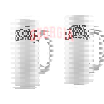 Georgia Ga Vintage Athletic Red Sports Style 80S 90S Coffee Mug - Monsterry