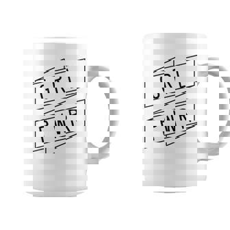 GRL PWR Icon Cute Simple Feminist Girl Power Gender Graphic Print Coffee Mug - Monsterry