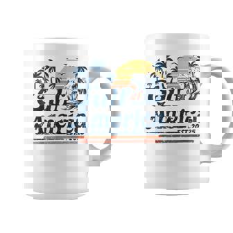 Gulf Of Us America Est 2025 Retro Vintage Beach Coffee Mug | Mazezy
