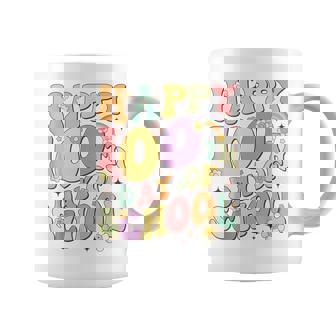 Happy 100th Day Of School Groovy 100 Days Smarter Teacher Graphic Print Coffee Mug - Monsterry