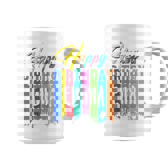 Happy Birthday Emma Personalized Name Custom B-Day Graphic Print Coffee Mug - Monsterry
