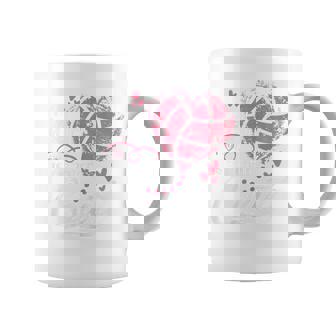 My Heart Is On That Court Volleyball Heart Mother's Day Coffee Mug - Thegiftio UK