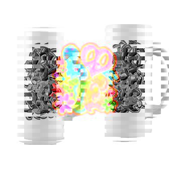 Hippie Peace Love Flowers Retro Colors Tasse - Cadeauxyz