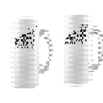 Human Evolution Fitness Girl Barbell Gym Divertido Sin Mangas Taza de café - Regaloses