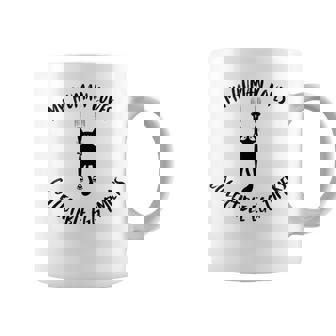 My Human Loves Collectible Egg Timers Cat Parent Hobby Tank Top Graphic Print Coffee Mug - Monsterry