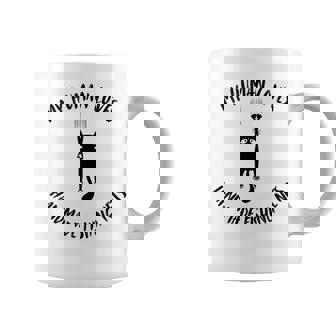 My Human Loves Collectible Feather Pens Cat Parent Hobby Tank Top Graphic Print Coffee Mug - Monsterry