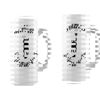My Human Loves Collectible Wind-Up Toys Cat Parent Hobby Tank Top Graphic Print Coffee Mug - Monsterry