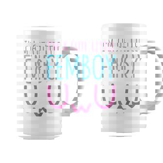 I'm A Cute Little Femboy Aesthetic Sissy Manga Raglan Taza de café - Regaloses