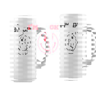 I'm Ok I'm Broken I'm Broken I'm Broken Manga Larga Taza de café - Regaloses