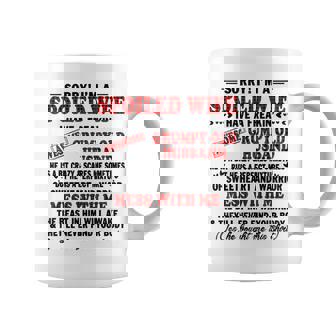 I'm a Spoiled Wife I Have a Freaking Awesome Husband Graphic Print Coffee Mug - Monsterry