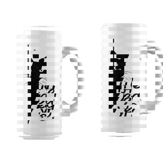 Is-He-Vintage-Dead-Yet Sarcastic Cat Humor Coffee Mug | Mazezy