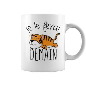Je Le Ferai Demain Tigre Paresseux Tasse - Cadeauxyz