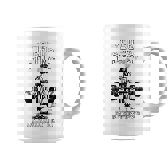 Jesus The Ultimate Deadlifter Christian Workout Gym Coffee Mug - Monsterry