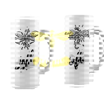 Be Joyful Bee Shirt Pun Good Vibe Graphic Print Coffee Mug - Monsterry