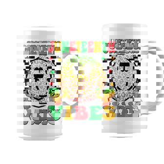 Juneteenth Vibes Freedom Day 1865 History Month Groovy Graphic Print Coffee Mug - Monsterry