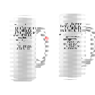 JUST MARRIED 20 YEARS AGO Husband Wife Anniversary Graphic Print Coffee Mug - Monsterry