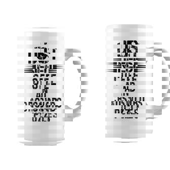 I Just Need Some Coffee And Crosswords Puzzles Graphic Print Coffee Mug - Monsterry