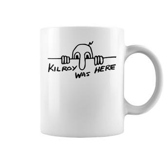 Kilroy Was Here Seconde Guerre Mondiale Historique Graffiti Tasse - Cadeauxyz
