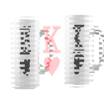 King Of Hearts And Queen Of Hearts Couples Matching Pajama Coffee Mug - Monsterry